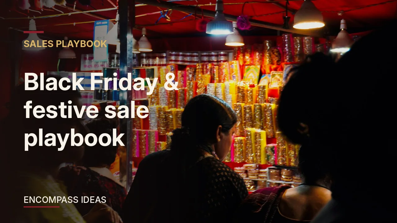 Black Friday and festive sale playbook for Indian D2C brands: shoppers browsing a bangle stall lit for the festive season