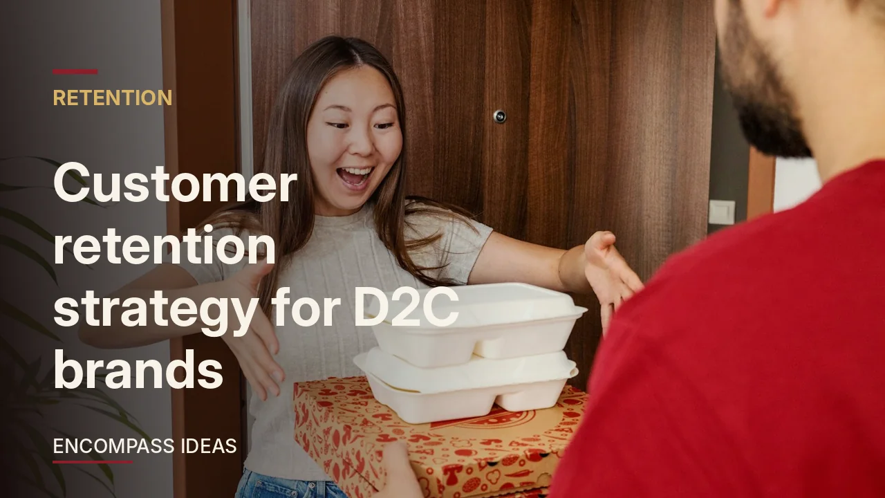 Customer retention strategy for D2C brands: a customer smiling as a delivery arrives at the door